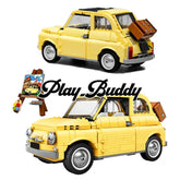 Fiat 500 Technical Building Block Brick Set Classic Yellow Car Toy Gift 960PCS Fiat 500 / 960 Pieces Building Blocks